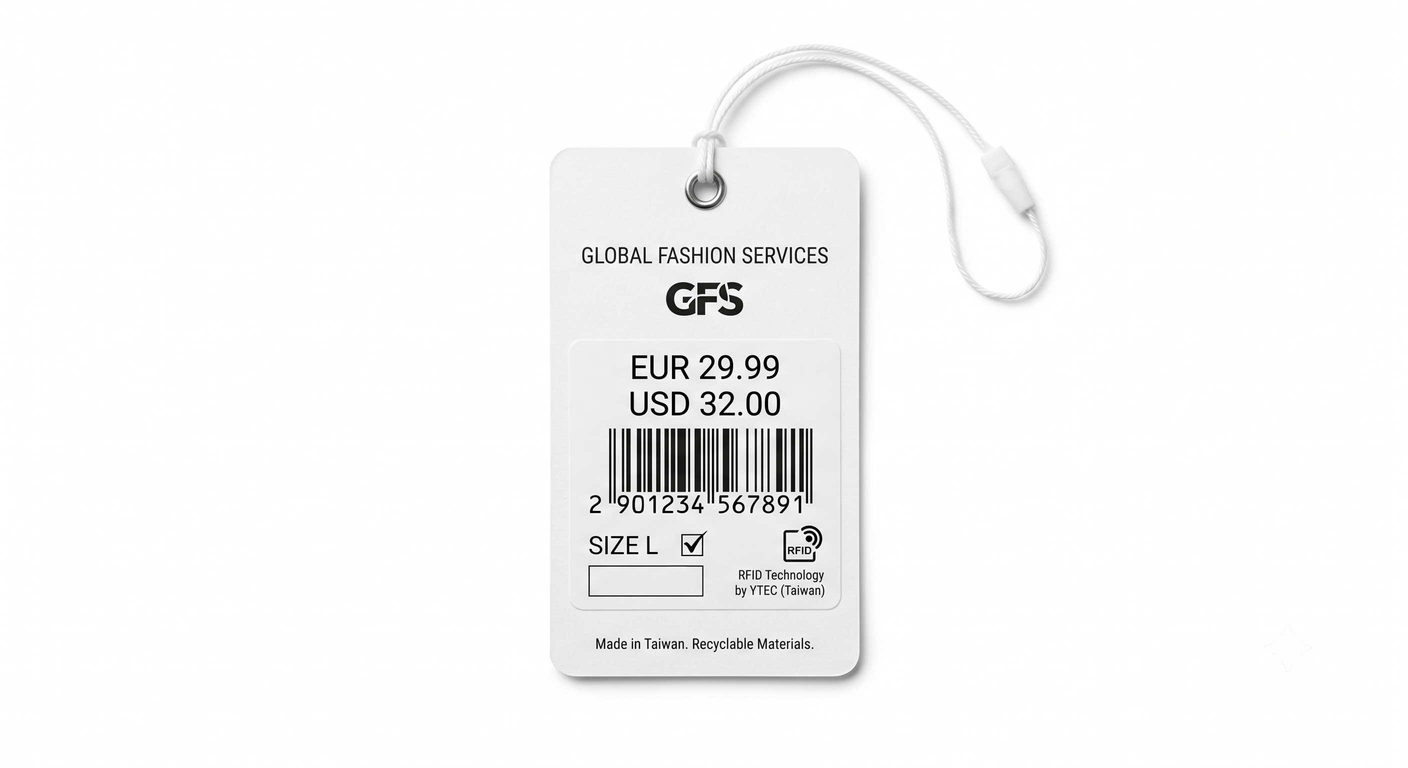 RFID Clothes Price Tag